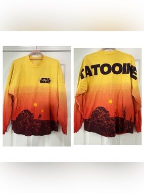 Disney Parks Star Wars Tatooine Twin Sunset Spirit Jersey Adult XS Oversized